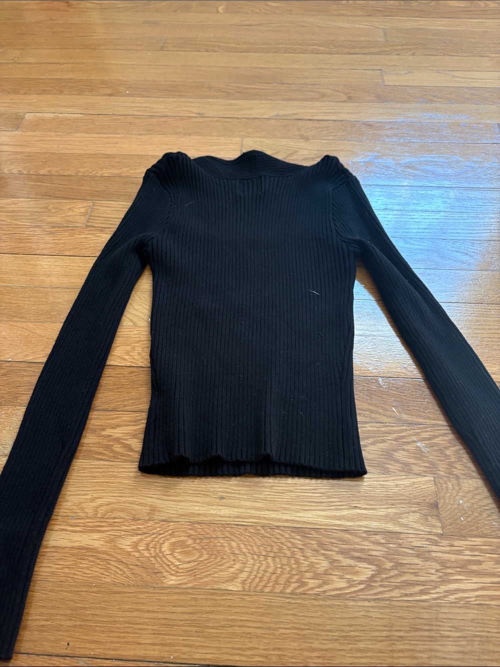 Hello Molly Black Ribbed Square Neck Top - Picture 4 of 4
